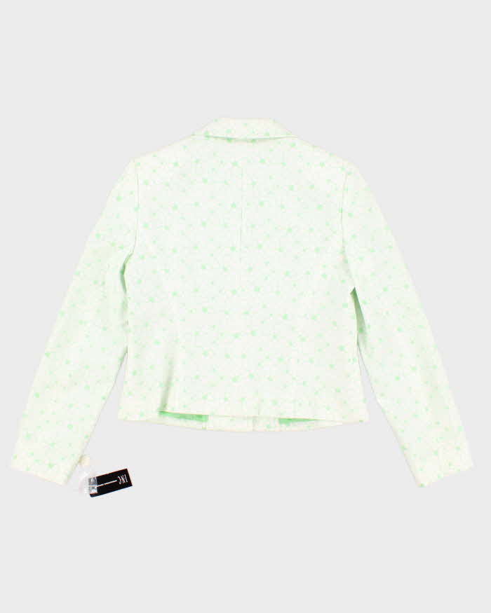 Vintage 90s/00s Embroidered Floral Fitted Cropped Blazer - M