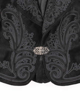 Vintage 90s Velvet Textured Detail Evening Jacket - M