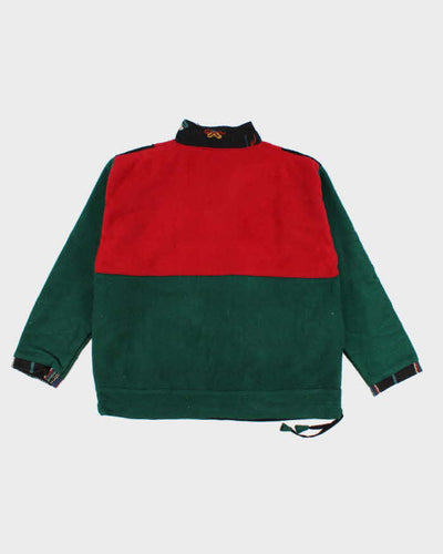 Womens 1990s Wool Red and Green Patterned Nepal Jacket - L