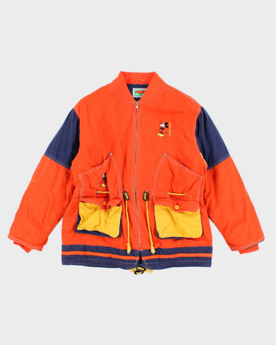 Womens Vintage 1980s Micky Mouse Orange Jacket - M