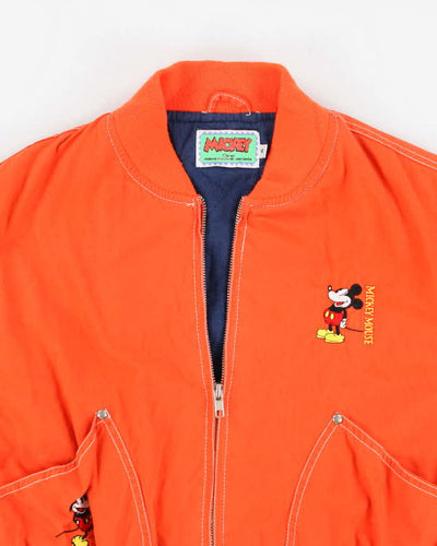 Womens Vintage 1980s Micky Mouse Orange Jacket - M