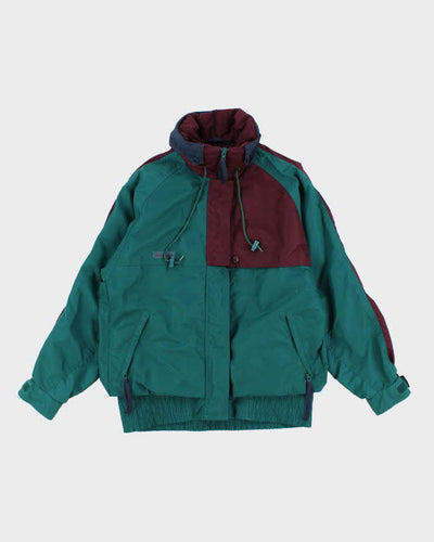 Vintage 90s Columbia Women's Colour Block Radial Sleeve Jacket - M