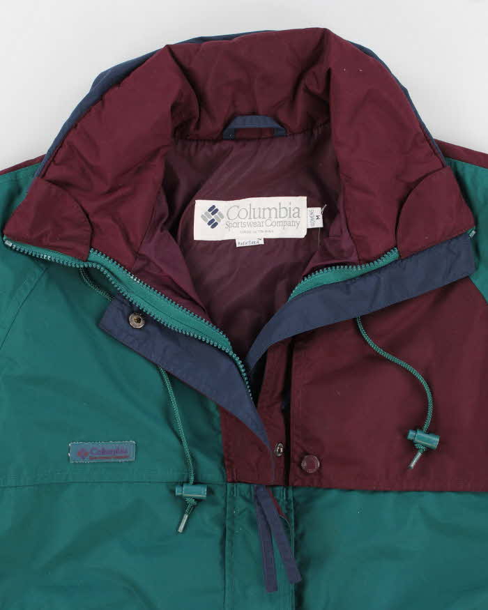 Vintage 90s Columbia Women's Colour Block Radial Sleeve Jacket - M