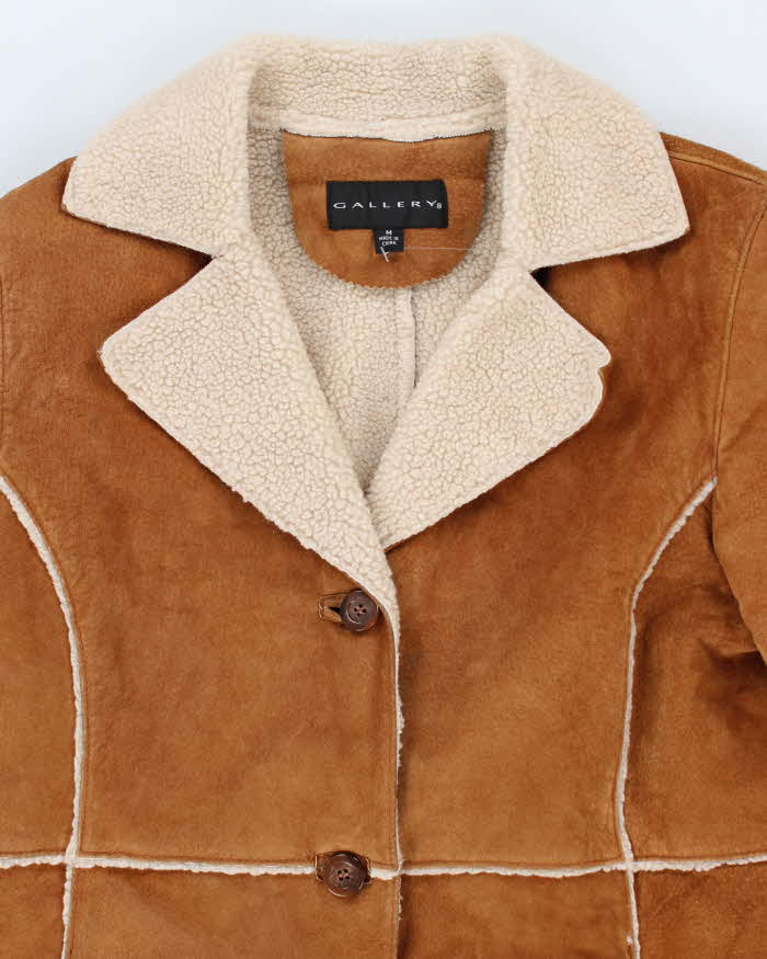 Gallery Sherpa Lined Suede Coat - M