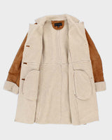 Gallery Sherpa Lined Suede Coat - M