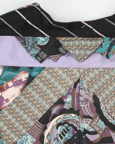 Vintage Darling Patchwork Style Silk Vest - M