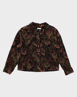Vintage 90s Christopher &amp; Banks Patterned Velvet Jacket - L/XL