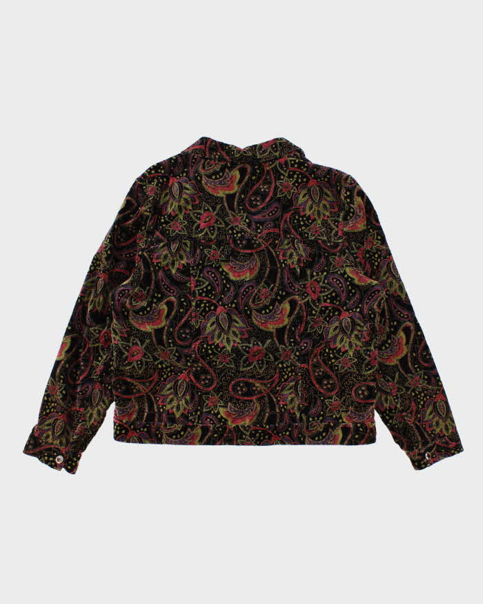 Vintage 90s Christopher &amp; Banks Patterned Velvet Jacket - L/XL