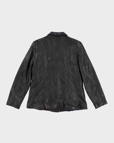 Womens Wilsons 1990s Vintage Black Leather Jacket - L