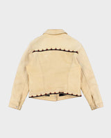 Vintage Women's Yellow Western Leather jacket - L