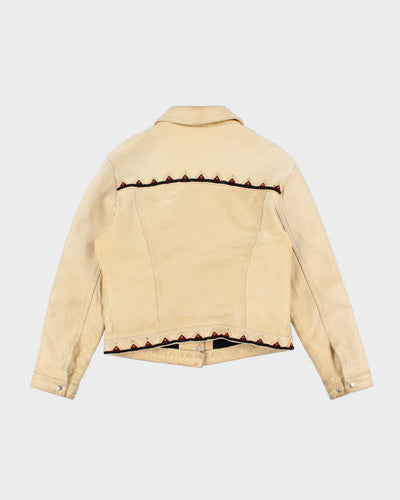 Vintage Women's Yellow Western Leather jacket - L