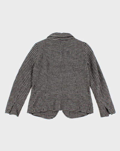 MaxMara Weekend Check Unsymmetrical Collared Light Jacket - M