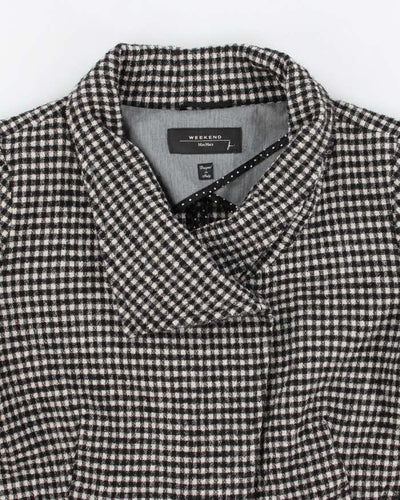 MaxMara Weekend Check Unsymmetrical Collared Light Jacket - M