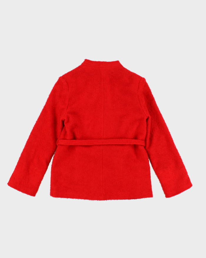 Vintage 80s Niccolini Darling Red Belted Coat - L