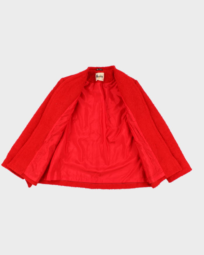 Vintage 80s Niccolini Darling Red Belted Coat - L