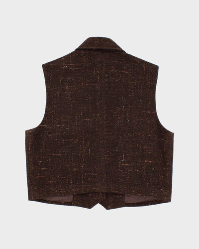 Vintage 90s Tweeds Collared Sleeveless Jacket - M