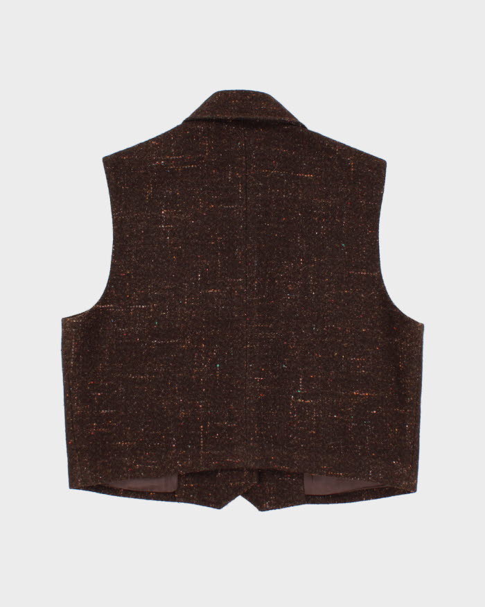 Vintage 90s Tweeds Collared Sleeveless Jacket - M