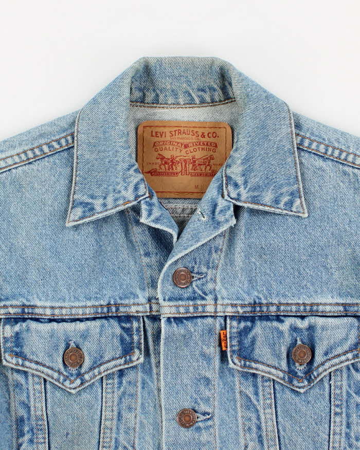 Vintage 90s Levi's Orange Tab Sleeveless Denim Jacket - M