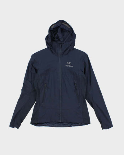 Woman's Navy Arc-Teryx Light Weight Hooded Jacket - XS