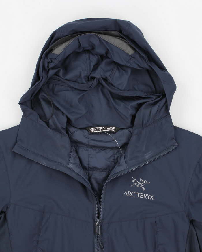 Woman's Navy Arc-Teryx Light Weight Hooded Jacket - XS