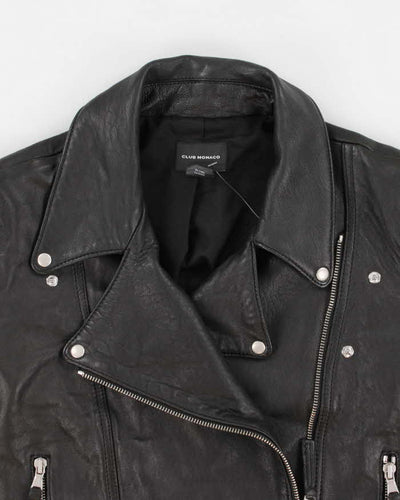 Club Monaco Leather Motorcycle Jacket - L