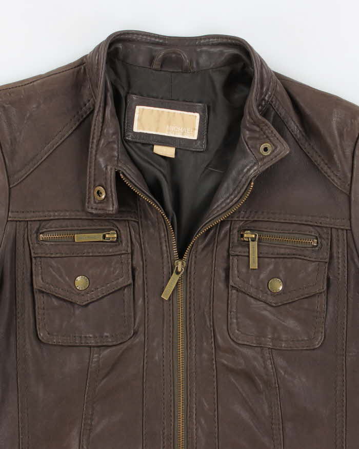 Vintage Woman's Brown Michael Kors Leather  Jacket - S
