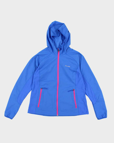 Woman's Blue Columbia Zip up Hooded Anorak - XL