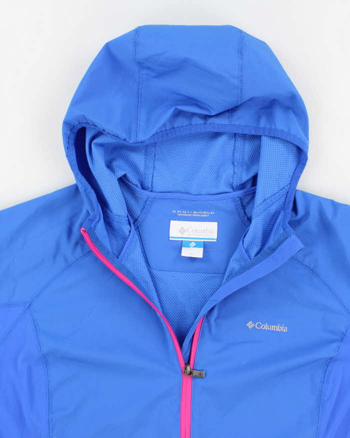 Woman's Blue Columbia Zip up Hooded Anorak - XL