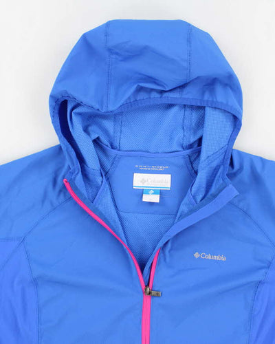 Woman's Blue Columbia Zip up Hooded Anorak - XL