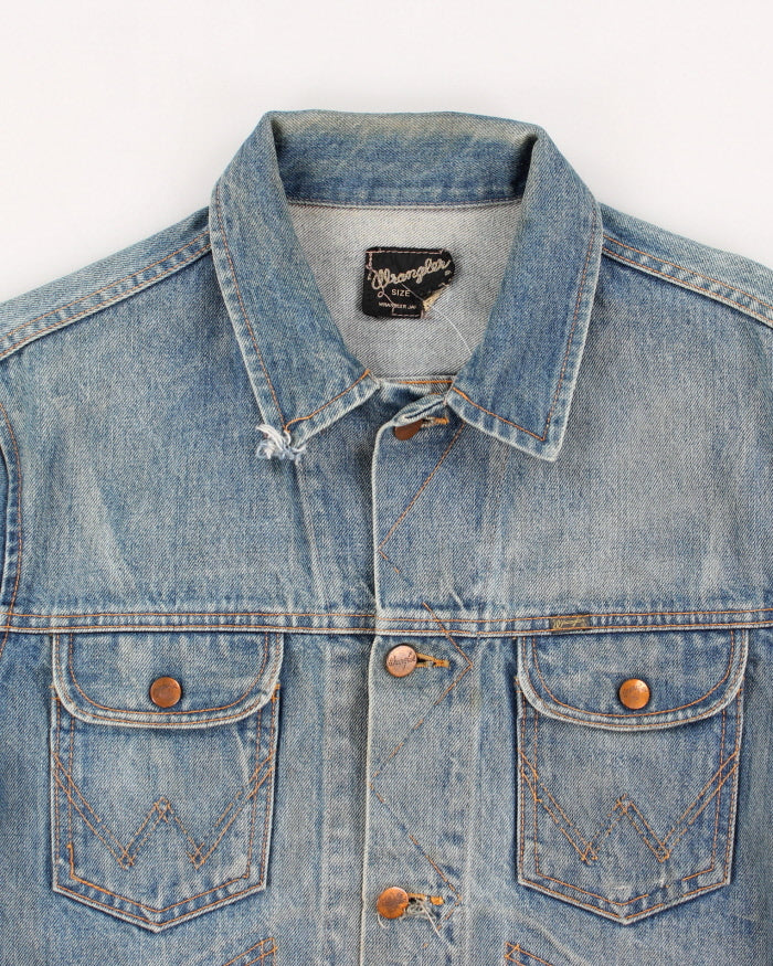 80s Vintage Woman's Medium Wash Wrangler Denim Jacket - L