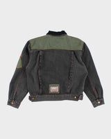 Vintage Woman's Cropped Leather trimmed Pilots Jacket - M
