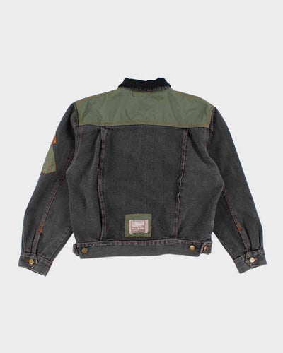 Vintage Woman's Cropped Leather trimmed Pilots Jacket - M