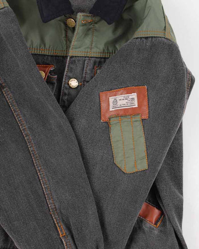 Vintage Woman's Cropped Leather trimmed Pilots Jacket - M
