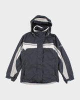 Vintage 90s/00s Columbia Women's Grey Hooded Jacket - S