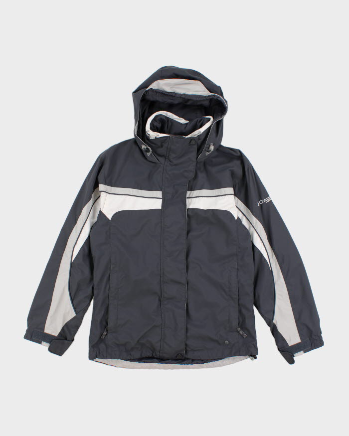 Vintage 90s/00s Columbia Women's Grey Hooded Jacket - S