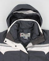 Vintage 90s/00s Columbia Women's Grey Hooded Jacket - S