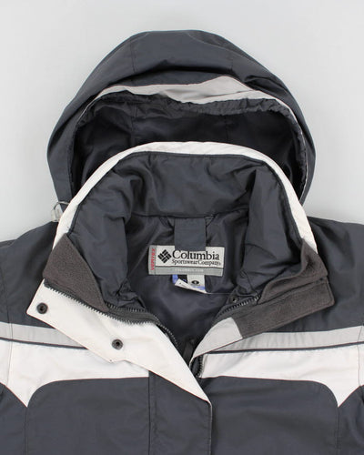 Vintage 90s/00s Columbia Women's Grey Hooded Jacket - S