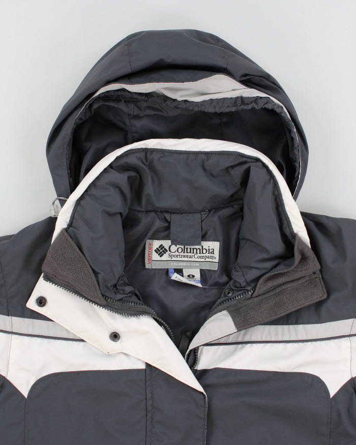 Vintage 90s/00s Columbia Women's Grey Hooded Jacket - S