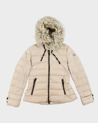Women's Moncler Cintrat Fur-Trim Hooded Puffer Jacket - S