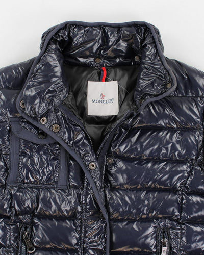 Women's Moncler Navy Zip Up Down Puffer Jacket - S