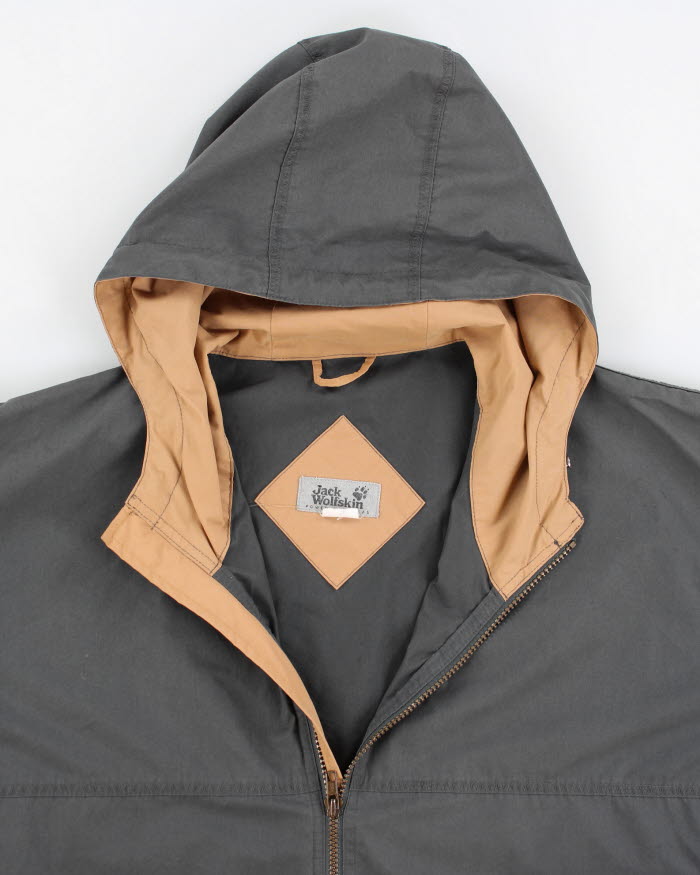 Jack Wolfskin Grey Windbreaker Jacket - L