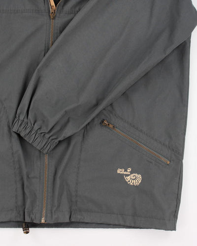 Jack Wolfskin Grey Windbreaker Jacket - L