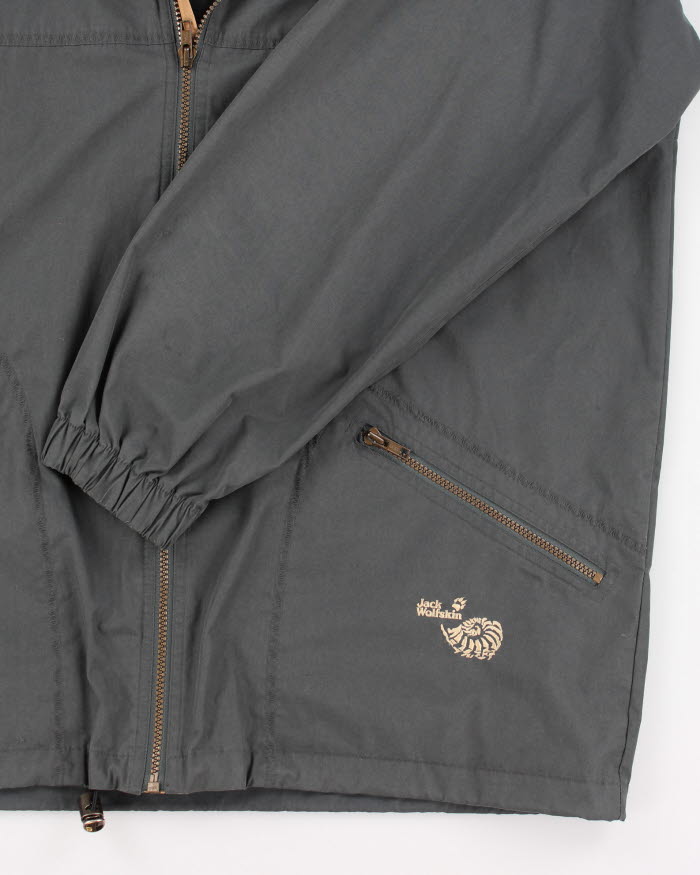 Jack Wolfskin Grey Windbreaker Jacket - L
