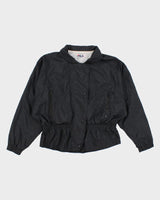 Vintage 80s Women's Fila Black Windbreaker Jacket - L
