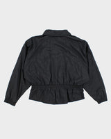 Vintage 80s Women's Fila Black Windbreaker Jacket - L