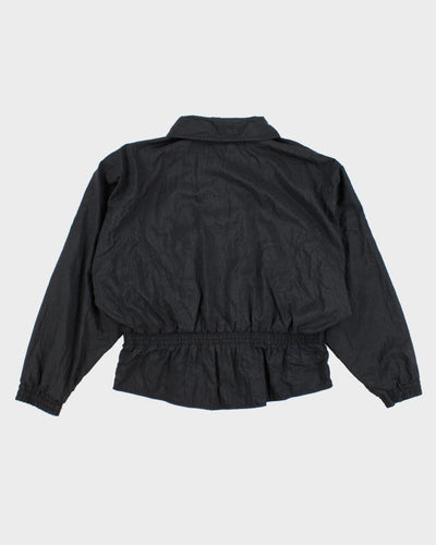 Vintage 80s Women's Fila Black Windbreaker Jacket - L