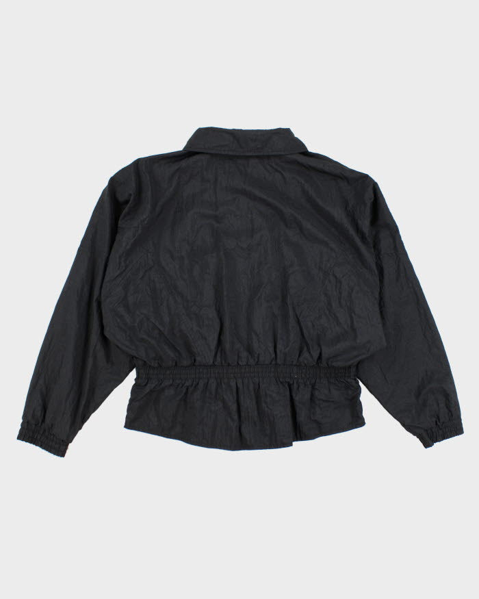 Vintage 80s Women's Fila Black Windbreaker Jacket - L