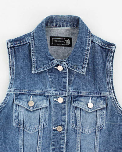Vintage 90s Jam Bang Sleeveless Denim Jacket - S
