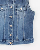 Vintage 90s Jam Bang Sleeveless Denim Jacket - S