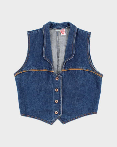 Pulse Denim Sleeveless Vest Jacket - M